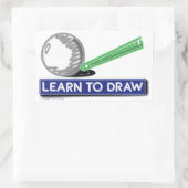 Sticker Rectangulaire Apprendre à dessiner (Sac)