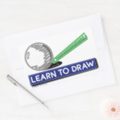 Sticker Rectangulaire Apprendre à dessiner (Enveloppe)
