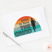 Sticker Rectangulaire Apprenez À Aimer Le Grind Running Retro (Enveloppe)