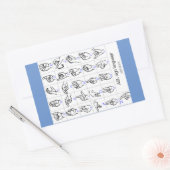 STICKER RECTANGULAIRE APPUI ALPHABET LANGUE DU SIGNE (Enveloppe)
