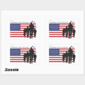 Sticker Rectangulaire Appuyer nos troupes (Feuille)
