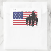Sticker Rectangulaire Appuyer nos troupes (Sac)