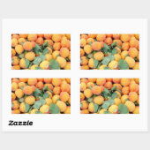 Sticker Rectangulaire Apricots (Feuille)