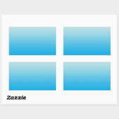 Sticker Rectangulaire Aqua Blue Ombre (Feuille)