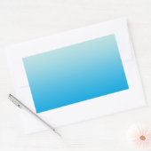 Sticker Rectangulaire Aqua Blue Ombre (Enveloppe)