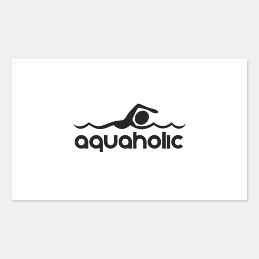 Sticker Rectangulaire Aquaholic (Devant)