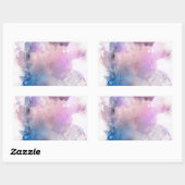 Sticker Rectangulaire Aquarelle (Feuille)
