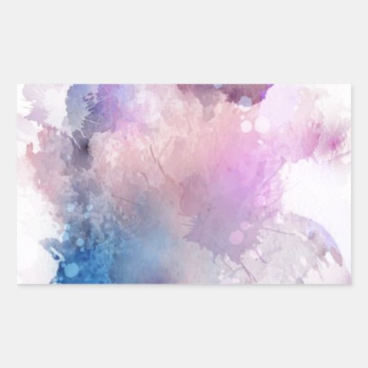 Sticker Rectangulaire Aquarelle (Devant)