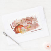 Sticker Rectangulaire Aquarelle Citrouilles Thanksgiving (Enveloppe)
