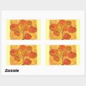 Sticker Rectangulaire aquarelle de la grappe de tomates (Feuille)