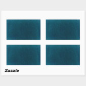 Sticker Rectangulaire Aquarelle de mer profonde - bleu Turquoise foncé e (Feuille)