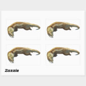 Sticker Rectangulaire Aquarelle d'or sur papier (Feuille)