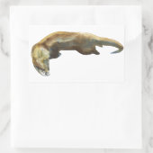 Sticker Rectangulaire Aquarelle d'or sur papier (Sac)