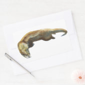 Sticker Rectangulaire Aquarelle d'or sur papier (Enveloppe)