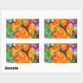 Sticker Rectangulaire Aquarelle Empreinte de patte de chien (Feuille)