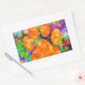 Sticker Rectangulaire Aquarelle Empreinte de patte de chien (Enveloppe)