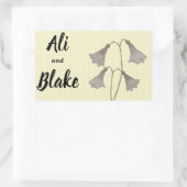 Sticker Rectangulaire Aquarelle fleur sauvage Fleurs botaniques (Sac)