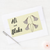Sticker Rectangulaire Aquarelle fleur sauvage Fleurs botaniques (Enveloppe)