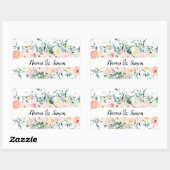 Sticker Rectangulaire Aquarelle Floral Bride Mariage de chambre (Feuille)