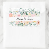 Sticker Rectangulaire Aquarelle Floral Bride Mariage de chambre (Sac)