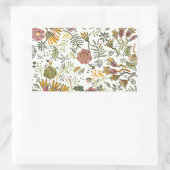 Sticker Rectangulaire Aquarelle Florale Fleurs d'abeille Élégante Modern (Sac)