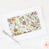 Sticker Rectangulaire Aquarelle Florale Fleurs d'abeille Élégante Modern (Enveloppe)