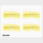 Sticker Rectangulaire Aquarelle jaune (Feuille)