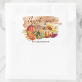 Sticker Rectangulaire Aquarelle mignonne Citrouille Thanksgiving (Sac)