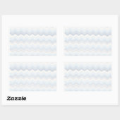 Sticker Rectangulaire Aquarelle Ocean Shades Chevron (Feuille)