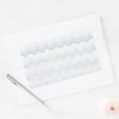 Sticker Rectangulaire Aquarelle Ocean Shades Chevron (Enveloppe)