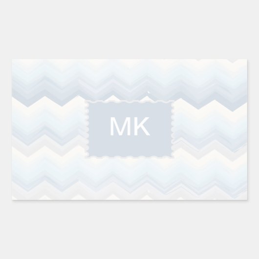 Sticker Rectangulaire Aquarelle Ocean Shades Chevron (Devant)
