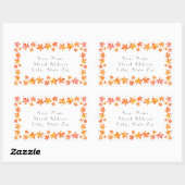 Sticker Rectangulaire Aquarelle orange jaune Feuille d'érable Garland (Feuille)