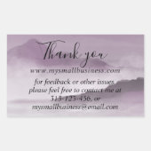 Sticker Rectangulaire aquarelle paysage merci business info recta (Devant)