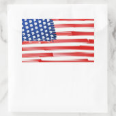Sticker Rectangulaire Aquarelle peinte drapeau américain (Sac)