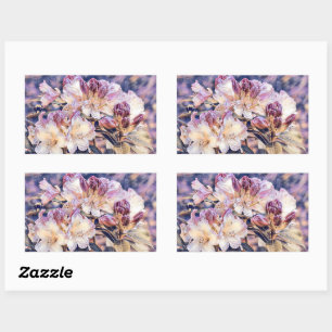 Sticker Rectangulaire Aquarelle peinture d'un son en azéée violette