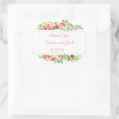 Sticker Rectangulaire Aquarelle Rose Garden Bouquet Rose (Sac)