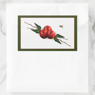 Sticker Rectangulaire Aquarelle Rouge