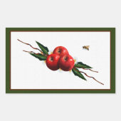 Sticker Rectangulaire Aquarelle Rouge (Devant)
