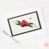 Sticker Rectangulaire Aquarelle Rouge (Enveloppe)