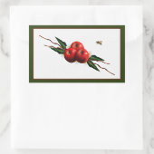 Sticker Rectangulaire Aquarelle Rouge (Sac)