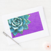 Sticker Rectangulaire Aquarelle Succulente dentelle pourpre (Enveloppe)