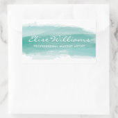 Sticker Rectangulaire Aquarelle turquoise (Sac)