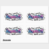 Sticker Rectangulaire Aquarius (Feuille)