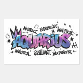 Sticker Rectangulaire Aquarius (Devant)