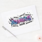 Sticker Rectangulaire Aquarius (Enveloppe)