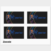 Sticker Rectangulaire Aquarius (Feuille)