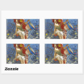 Sticker Rectangulaire Aquarius Mermaid Bleu gothique (Feuille)