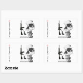 Sticker Rectangulaire AR15 92FS avec crâne (Feuille)