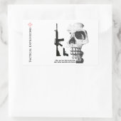 Sticker Rectangulaire AR15 92FS avec crâne (Sac)