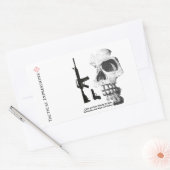 Sticker Rectangulaire AR15 92FS avec crâne (Enveloppe)